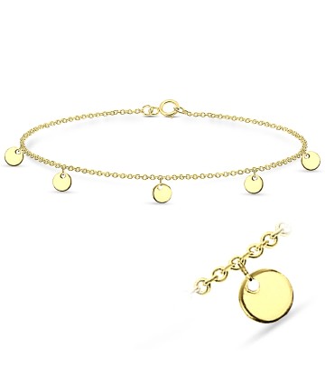 Gold Plated Silver Anklet ANK-593-GP